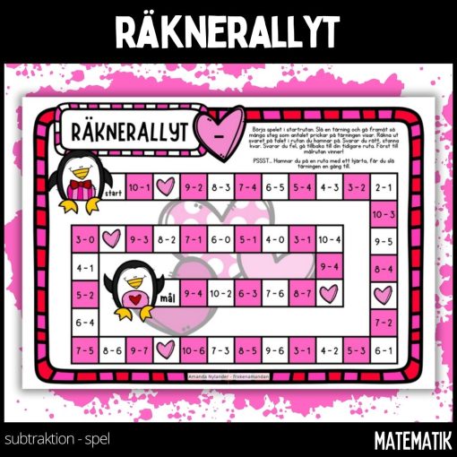 Räknerallyt - subtraktion - 1