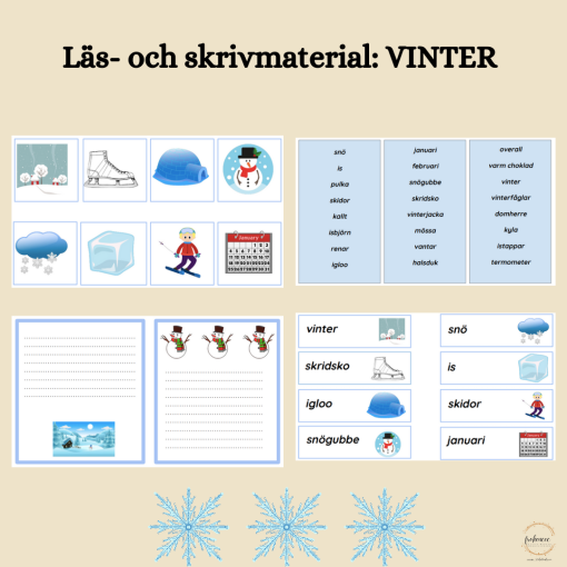 Läs - och skrivmaterial: VINTER