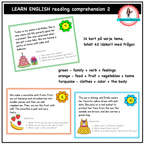 Learn English reading comprehension - package 2