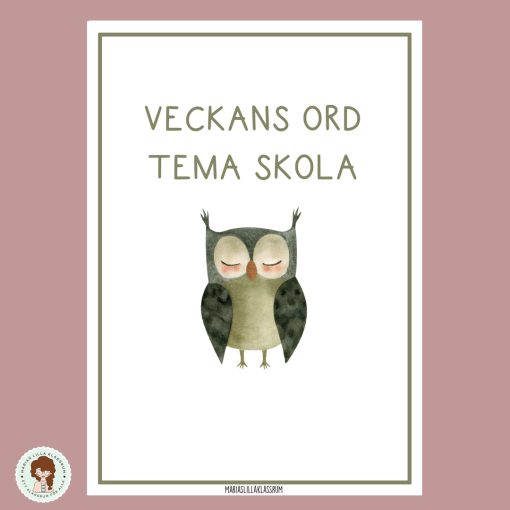 Veckans ord - skola