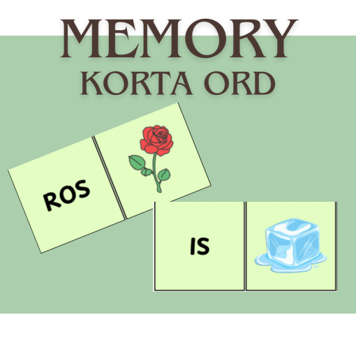 Memory - korta ord - Versaler