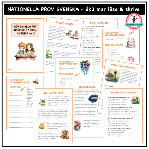 Nationella prov mer svenska åk 3 läsa och skriva