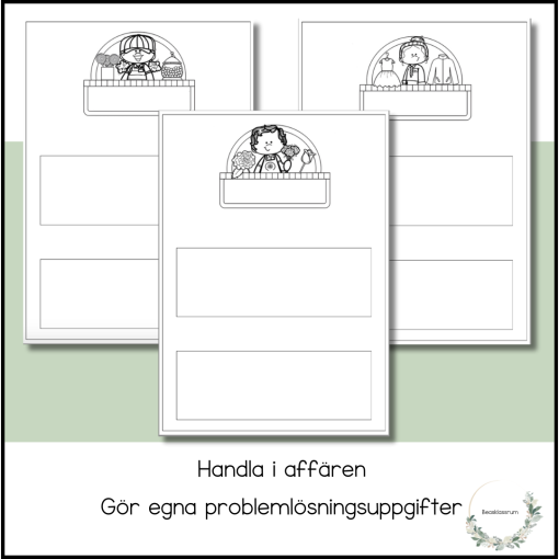 Handla i affären - gör egna problemlösningsuppgifter