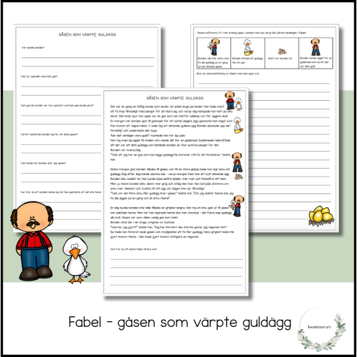 Fabel - gåsen som värpte guldägg