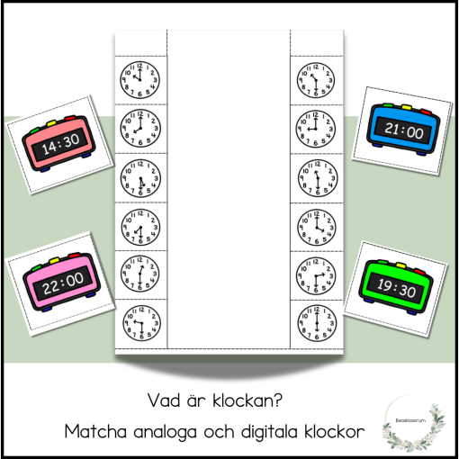 Vad är klockan? Digital - analog