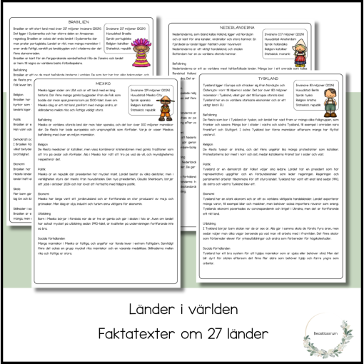 Fakta om 27 länder