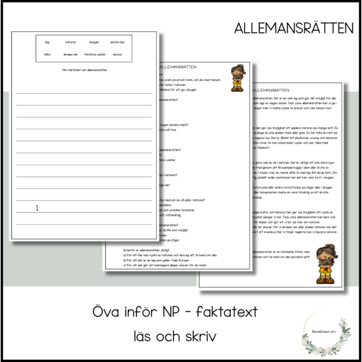 Träna inför NP - faktatext allemansrätten