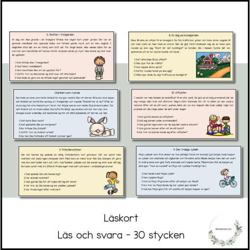 Läskort - 30 stycken