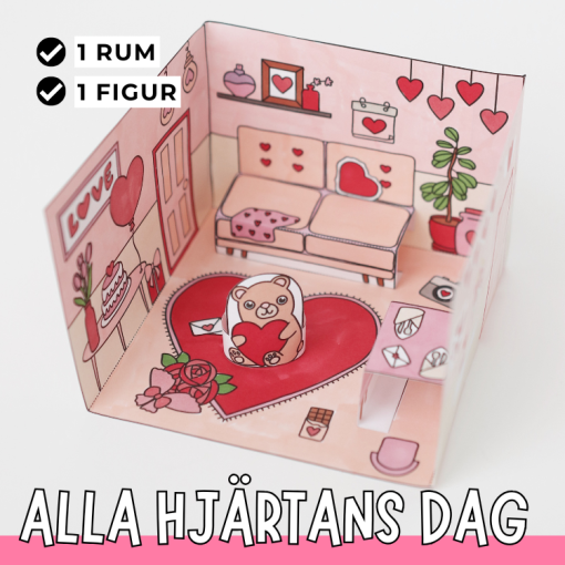 Pyssla dockhus - alla hjärtans dag
