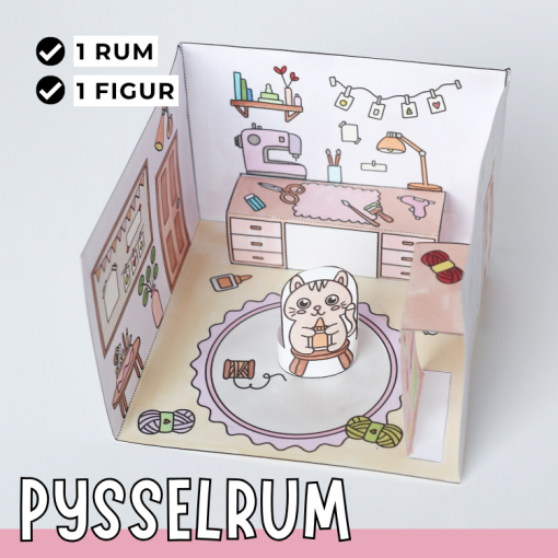 Pyssla dockhus - pysselrum