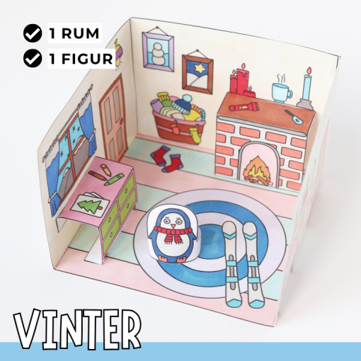 Pyssla dockhus - vinter