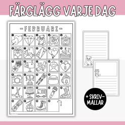 Februari - Färglägg varje dag
