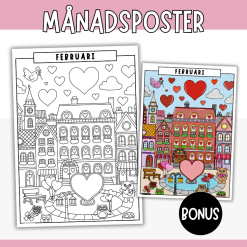 Februari poster- Målarbild
