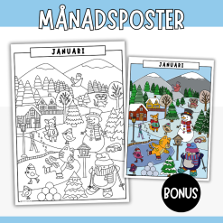 Januari- målarbild