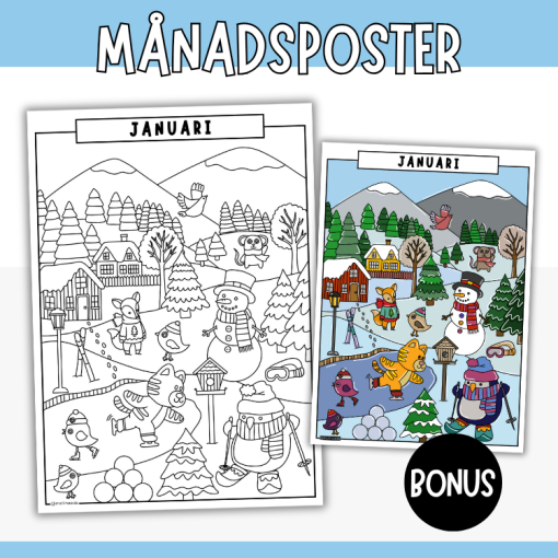 Januari- målarbild