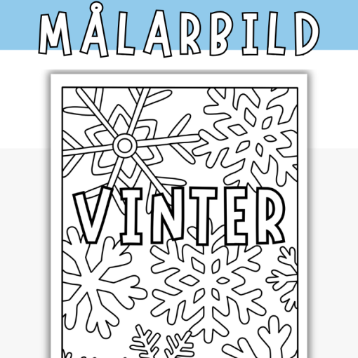 Målarbild med vintertema