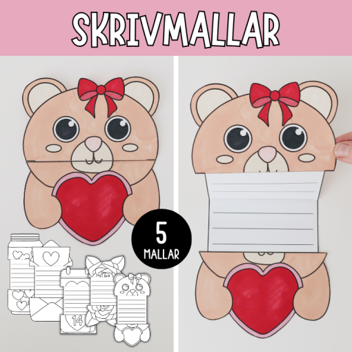 Skrivmallar - alla hjärtans dag