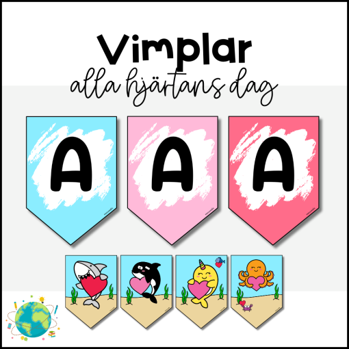 Alla hjärtans dag - Vimplar