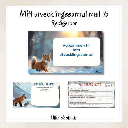 Mitt utvecklingssamtal mall 16 – redigerbar
