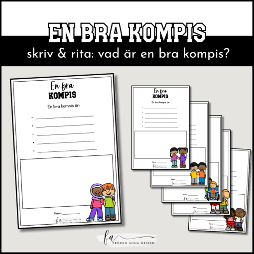 En bra kompis: Rita och skriv