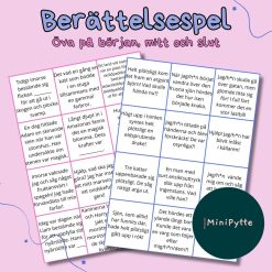 Berättelsespel - öva på början, mitt och slut