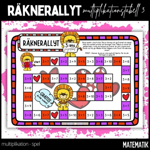 Räknerallyt - multiplikation - multiplikationstabell 3