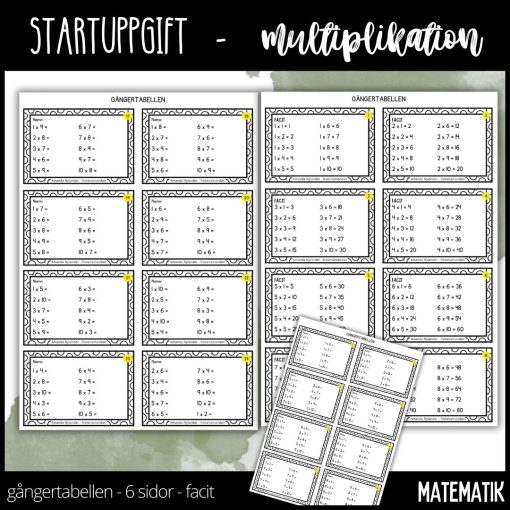Startuppgifter - multiplikation