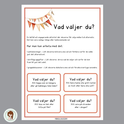 Vad väljer du?