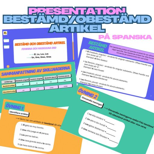 Bestämd/obestämd artikel spanska