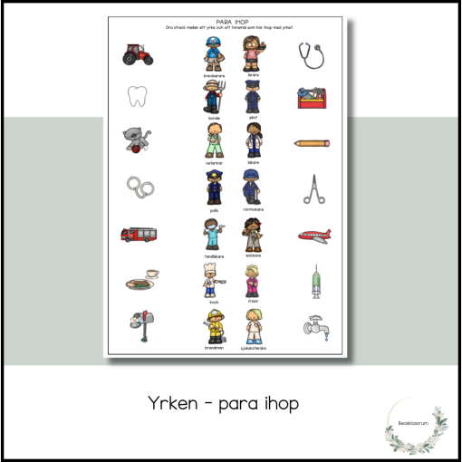 Yrken - para ihop