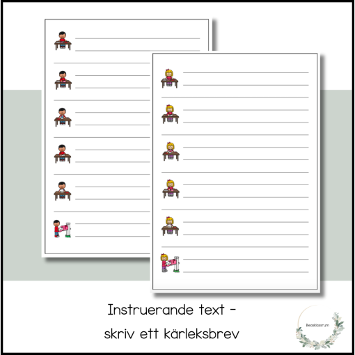 Skriva brev - instruerande text