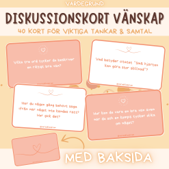 Diskussionskort / Värdegrundskort / Samtalskort - Tema vänskap