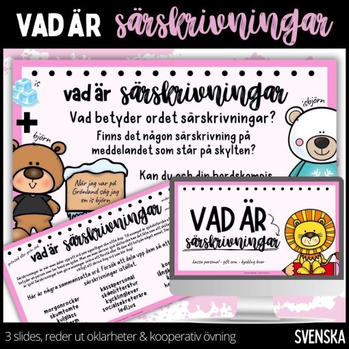 Särskrivningar - presentation
