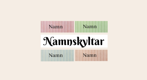 Namnskyltar - mall