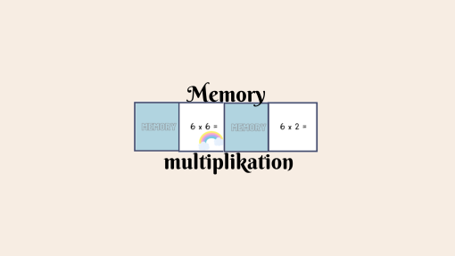 Memory - multiplikation