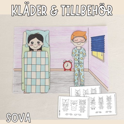 Tillägg klippdockor - Sova
