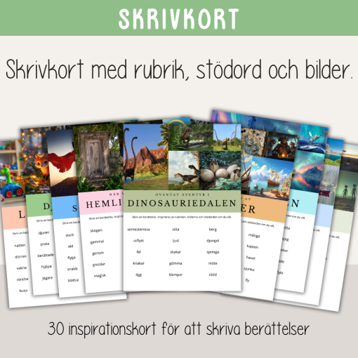 Skrivkort - Inspiration till berättelser - skrivande