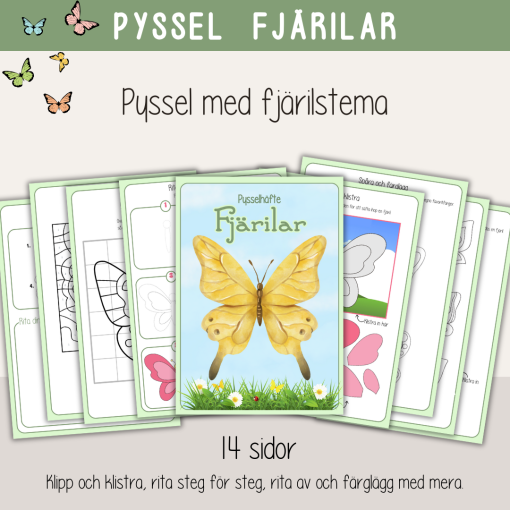 Fjärilar - Pysselhäfte med fjärilstema - Fjärilarnas liv