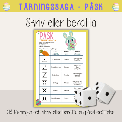 Påsk - Tärningssaga Påsktema