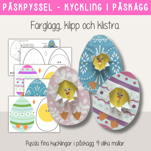 Påsk - Påskpyssel - Kyckling i påskägg