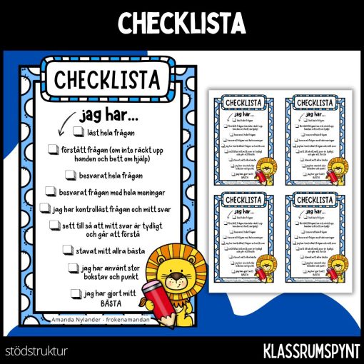 Checklista - stödstruktur