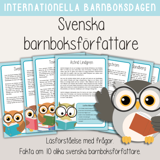 Faktatexter om barnboksförfattare - Läsförståelse - Internationella barnboksdagen