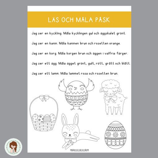 Läs och måla - Påsk