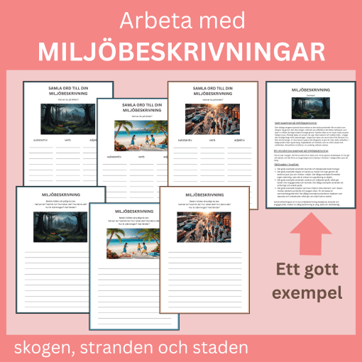 Miljöbeskrivningar, 3 olika miljöer + ett gott exempel