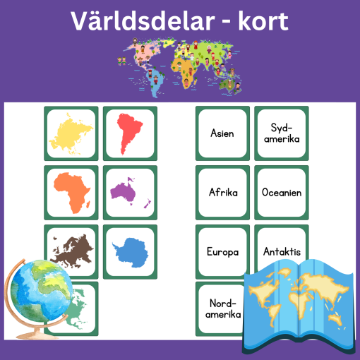 Världsdelarna – kort