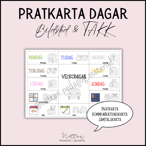 Pratkarta veckodagar