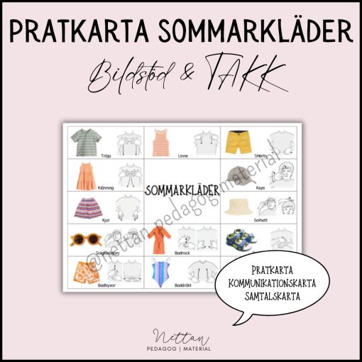 Pratkarta sommarkläder