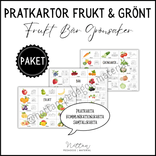 PAKET: Pratkartor frukt och grönt