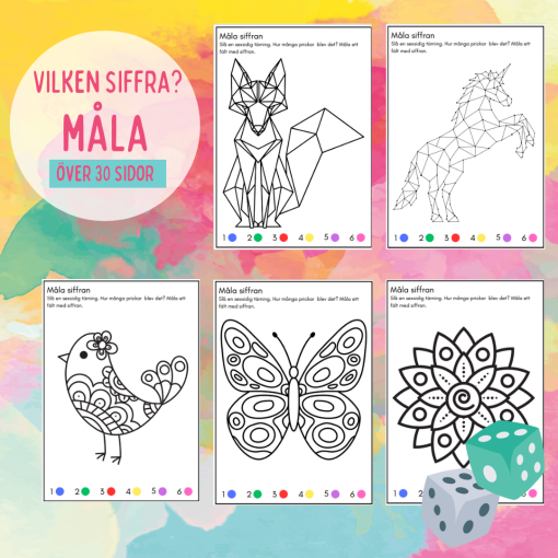 Måla siffror 1-6