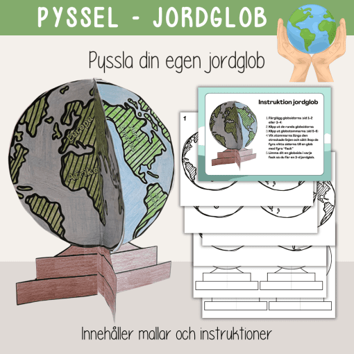 Earth day - Jordens dag- Pyssla en jordglob